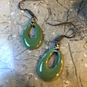 Loop Green Earrings